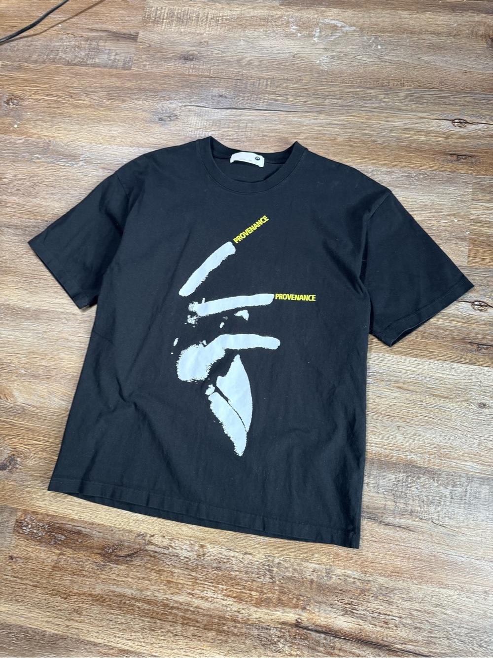 Vogue‎ Black Short-Sleeve Tee with White Graphic and Yellow Text